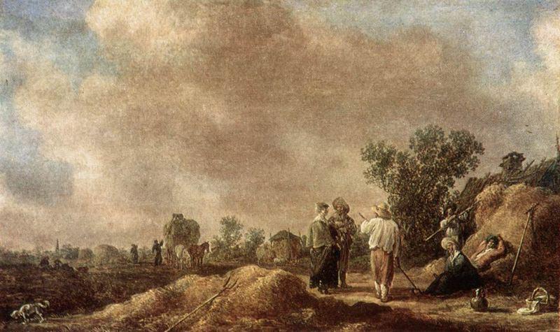 Jan van Goyen Haymaking. Germany oil painting art
